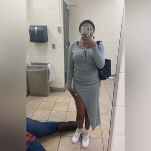 SHEIN Gray Casual Kids Dress